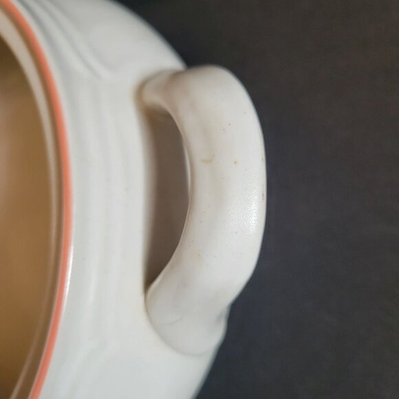 Vintage Country Ware Peachwood Stoneware Floral Soup Tureen With Lid & Handles W - Picture 6 of 11